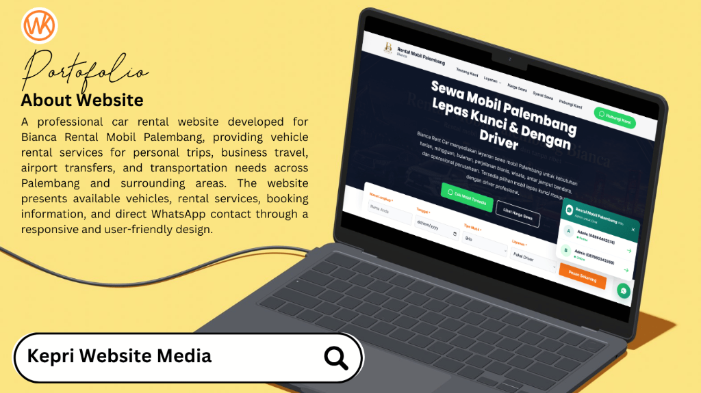 Bianca Rental Mobil Palembang Website by KWM Webs