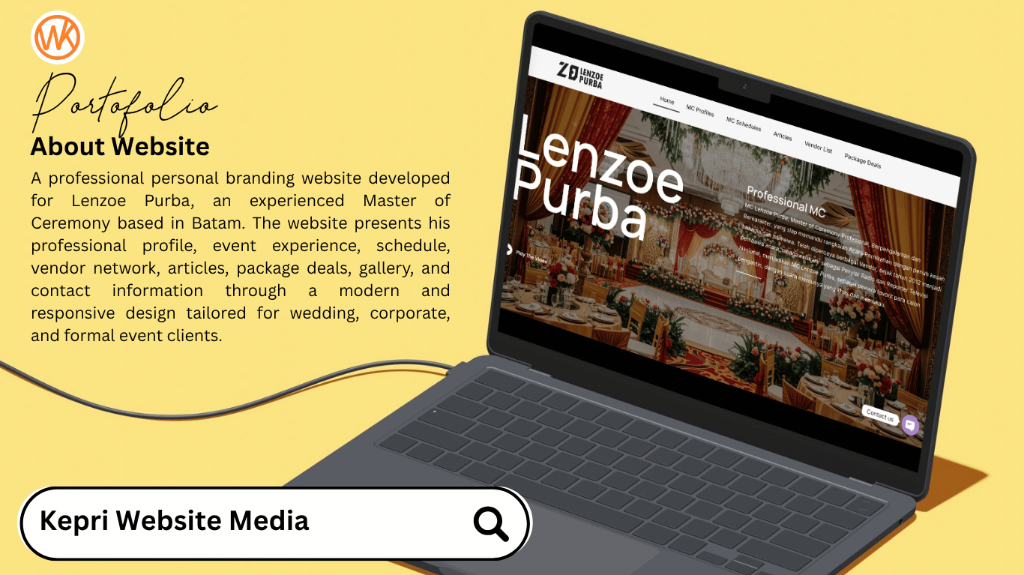 Lenzoe Purba Professional MC Website by KWM Webs