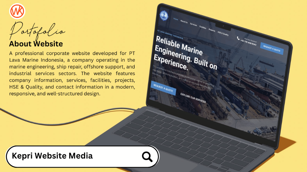 PT Lava Marine Indonesia Website by KWM Webs