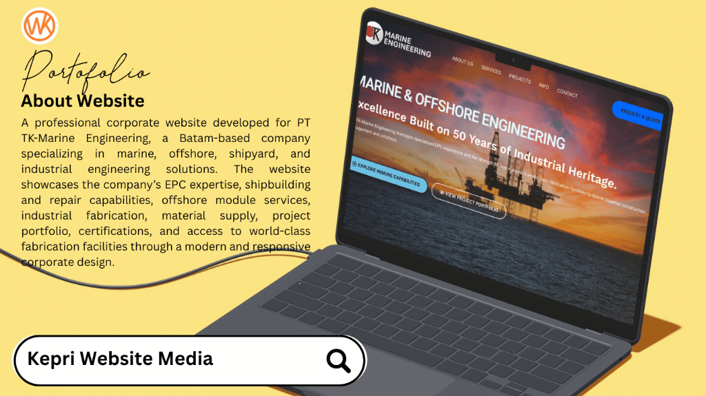 PT TK-Marine Engineering Website by KWM Webs