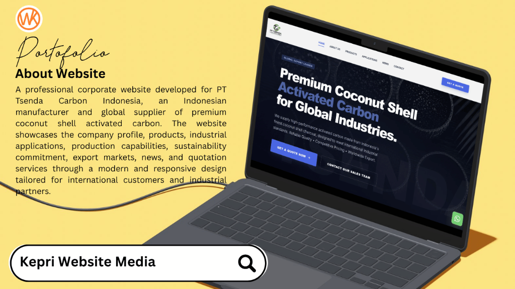 PT Tsenda Carbon Indonesia Website by KWM Webs