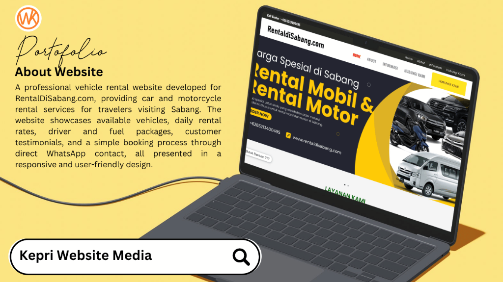RentalDiSabang.com Website by KWM Webs