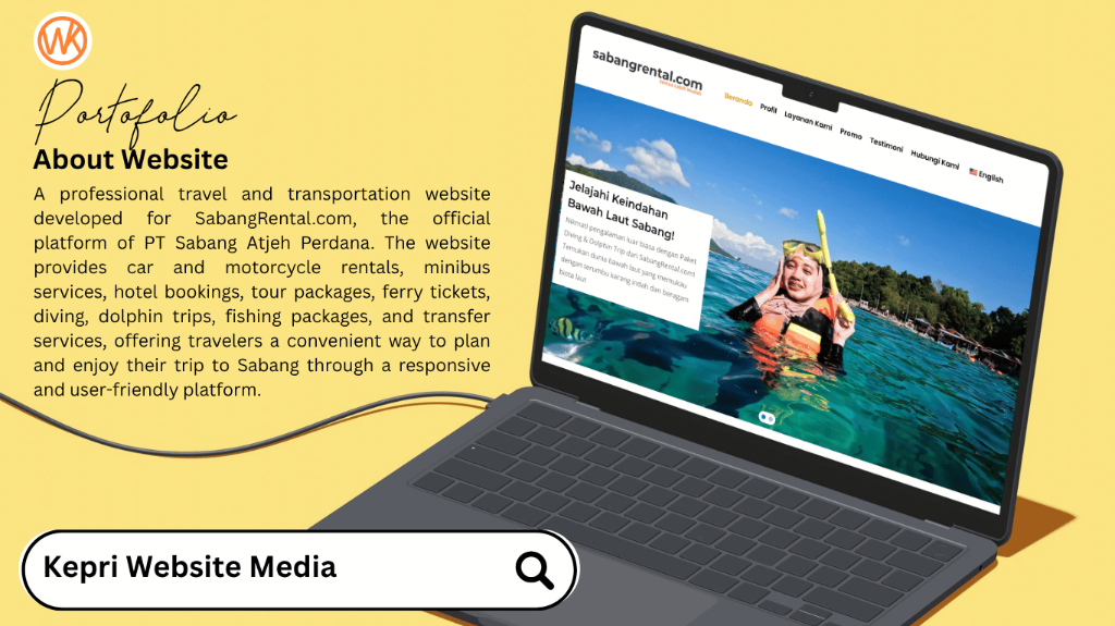 SabangRental.com Website by KWM Webs