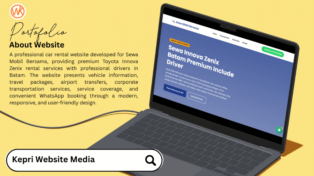 Sewa Mobil Bersama Batam Website by KWM Webs